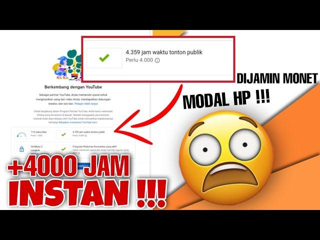 4000 JAM TAYANG DALAM SATU MINGGU !!! - Cara Menambah JAM TAYANG Di YouTube Dengan Cepat