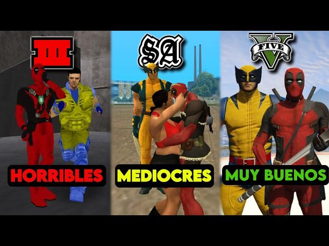 Así han EVOLUCIONADO los MODS de Deadpool & Wolverine en la saga GTA