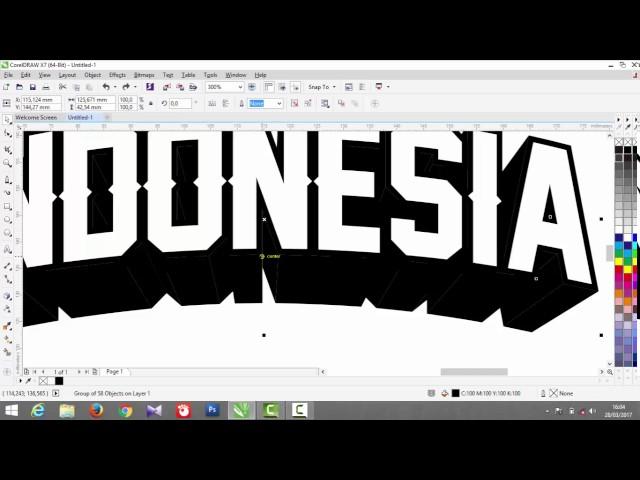 Tutorial CorelDraw X7 - Membuat text 3D dengan mudah