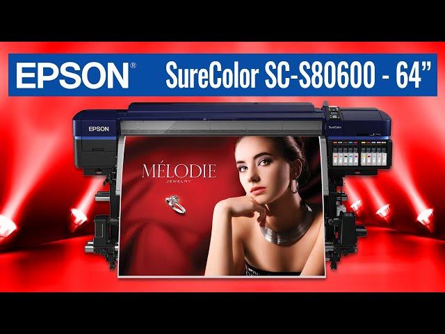 Epson SureColor SC-S80600, 10 colour solvent printer for advertising signage and display graphics.