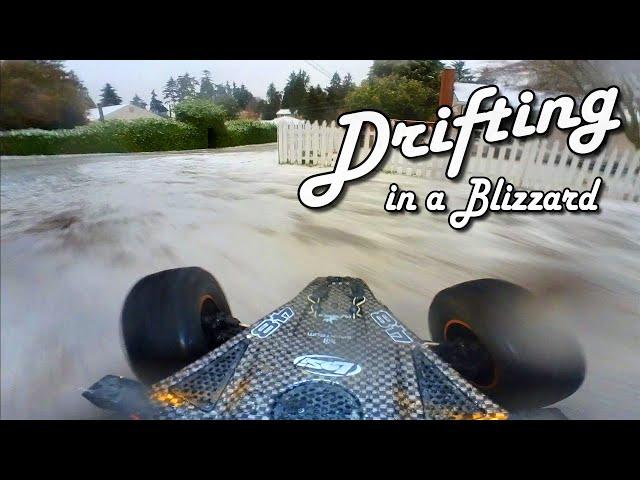 FPV RC Car DRIFTS Though Neighborhood in Blizzard !!!!! - 4K