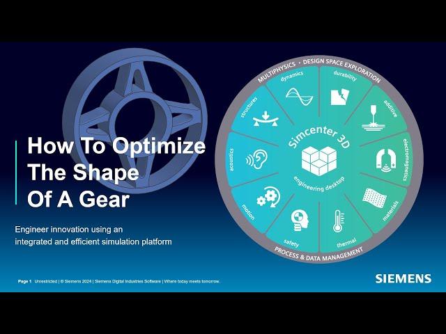 How To Optimize The Shape Of A Gear With NX Topology Optimization