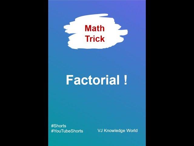 Factorial Function #Shorts