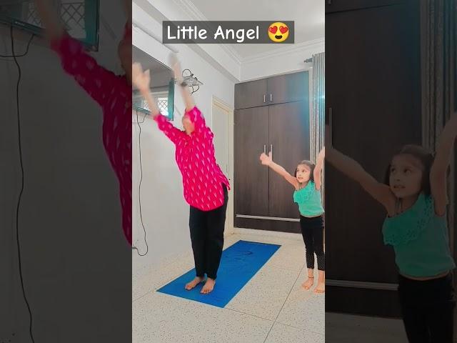 Yoga with my littel one ... #sorts #yogmantra #yoga #motivation