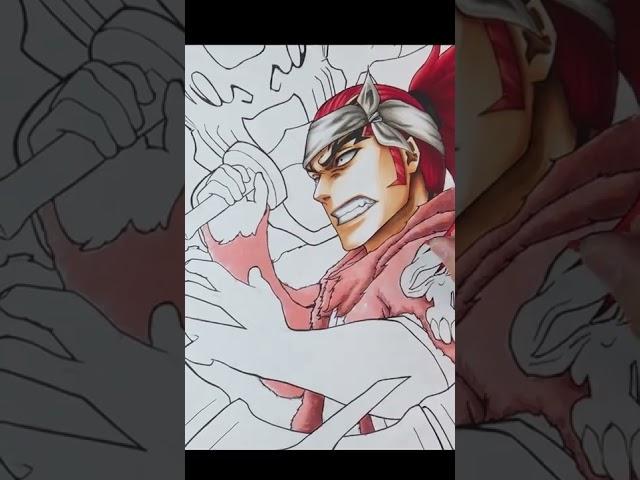 Drawing Renji Abarai - BLEACH Bankai#shorts