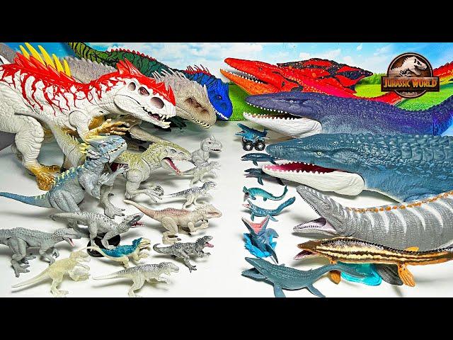 Extreme Toys Collection! Mosasaurus vs Indominus Rex - Jurassic World Dinosaurs Toys Camp Cretaceous