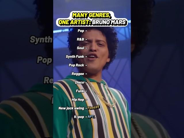 Many genres one artist Bruno Mars #BrunoMars