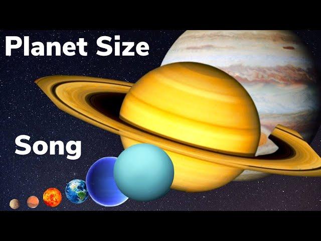 Planet Size Comparison Song | Planets of the Solar System for Kids -Planets Sizes Compared to Earth