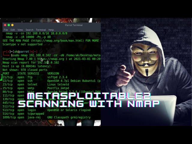 Scanning Open Ports of Metasploitable 2 Using Nmap