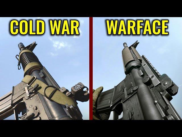 COD Black Ops Cold War vs WARFACE - Weapons Comparison