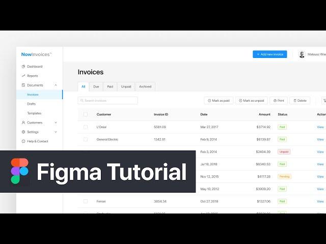 Ant Design System for Figma: Invoicing Platform Design - Tutorial