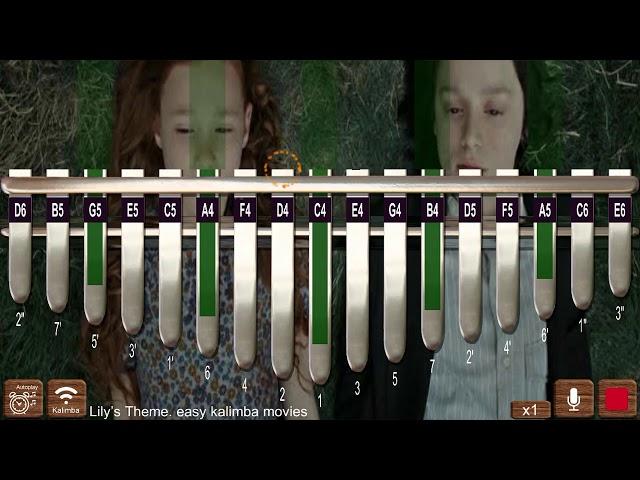 Lily’s Theme. easy kalimba tutorial