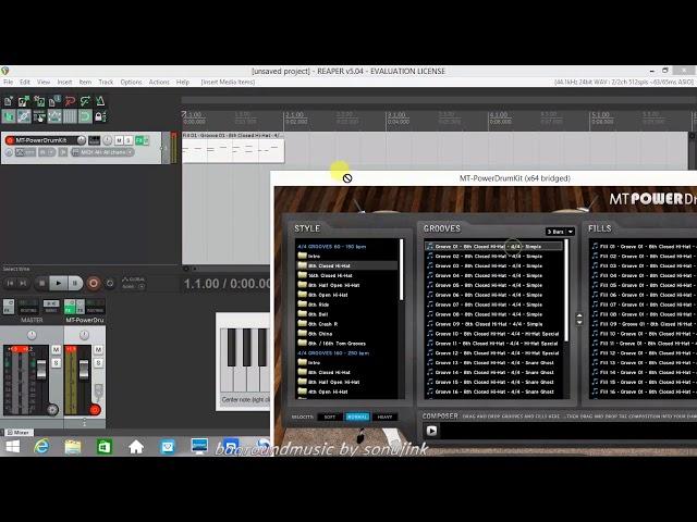 How Use  Mt Power 2 Drum Kit  In Reaper-Tutorial