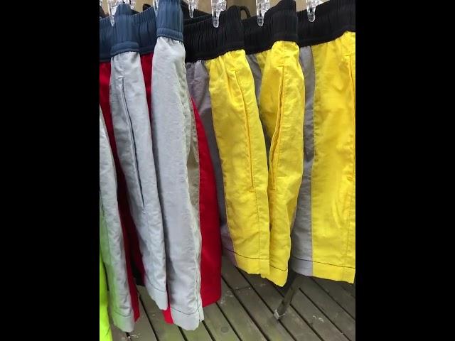 Men's Geometric Stitching Quick-Dry Board Shorts Nylon Swimwear