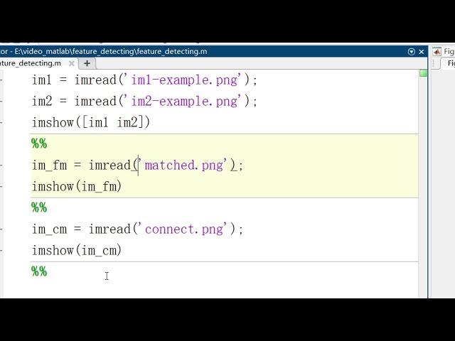 Feature matching using MATLAB