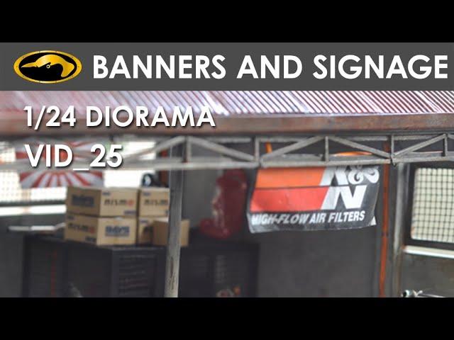 How to make realistic tarpaulin banners signage for your diorama