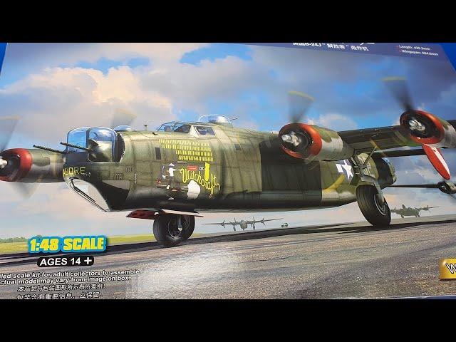 1/48  LIBERATOR B-24J HOBBY BOSS REVIEW