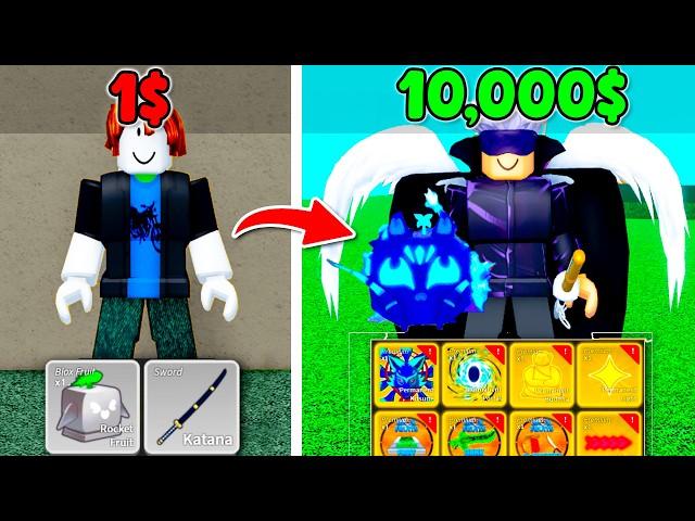 Cuenta de 1$ vs 10,000$ en Blox Fruits