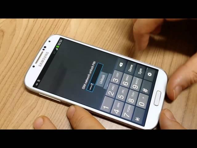 SIM network unlock PIN Galaxy S4