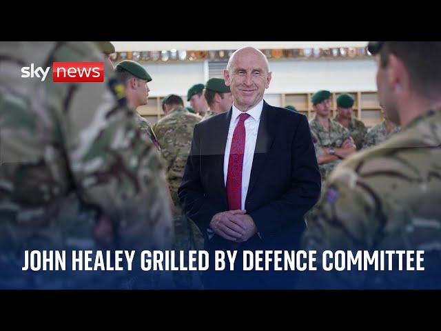 Defence Secretary, John Healey faces questions from the Defence Committee on Ukraine