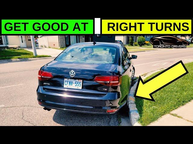 How to TURN RIGHT - Most new drivers have difficulty doing this | Toronto Drivers |