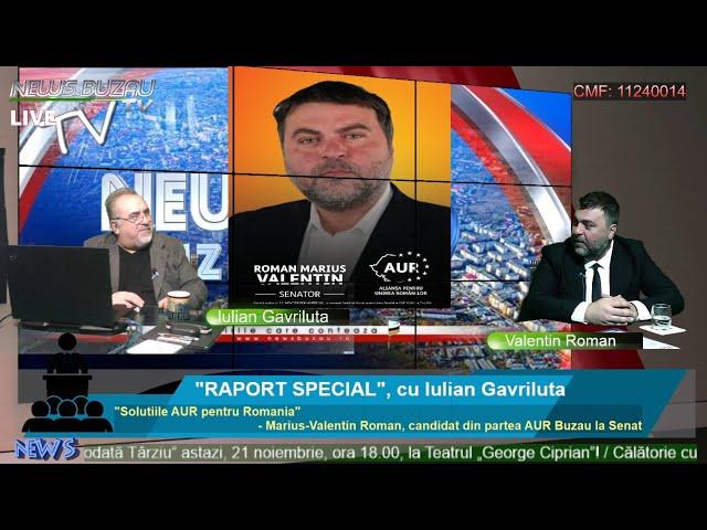 LIVE - TV NEWS BUZAU - RAPORT SPECIAL, cu Iulian Gavriluta. Oferta AUR pentru Romania - Valentin R..