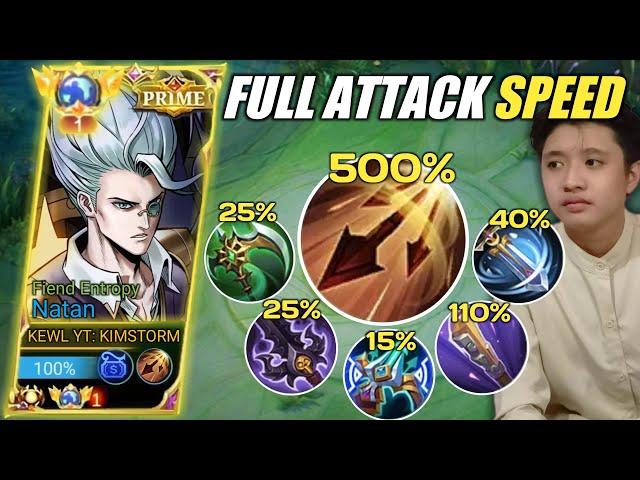 TOP 1 GLOBAL NATAN USES FULL ATTACK SPEED BUILD (SOLO MYTHIC RANK) | NATAN BEST BUILD 2023