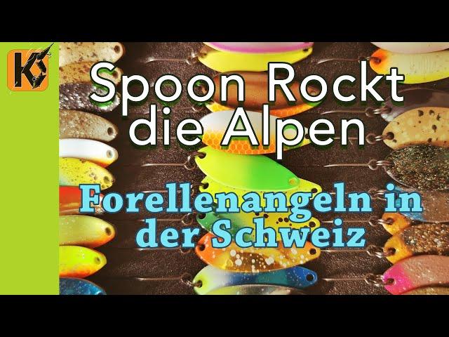 FORELLENANGELN in der SCHWEIZ - mit Spoon auf Alpen Forellen - Livebiss