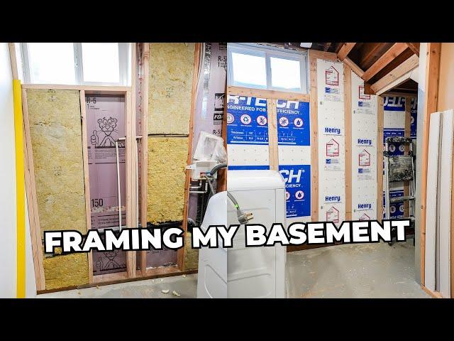 How I Framed Our Basement Laundry Room