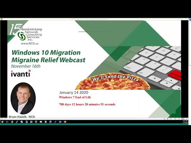 NCSi Training Webcast - Ivanti: Windows 10 Migration - Demo of Ivanti Endpoint Management Solution