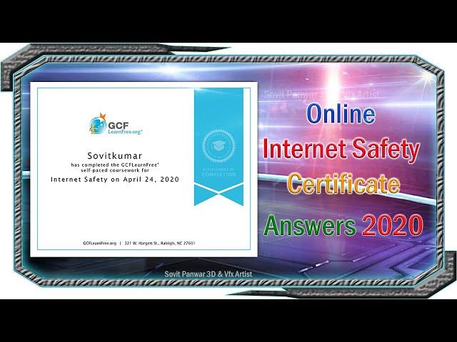 #Online Internet Safety Certificate | Tips & Answers 2020 ►S.P