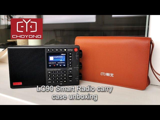 Choyong LC90 Smart FM / LW / MW / SW Internet Radio carry case unboxing in Europe.