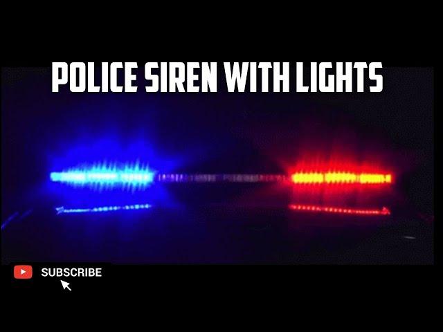 Police Siren Sound With Flashing Lights