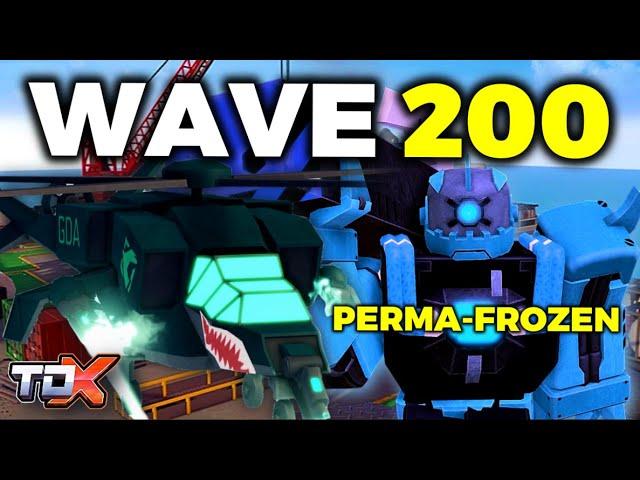 SOLO ENDLESS WAVE 200 w/ NEW CRYO HELICOPTER!  (No Rewinds/Powerups) | Roblox TDX