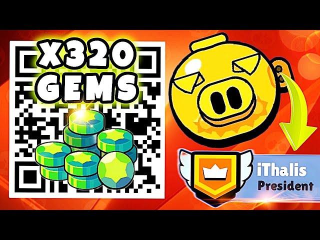 FREE! x320 GEMS  GIVEAWAY QR CODE IN MEGA PIG EVENT  | BRAWL STARS NEW UPDATE