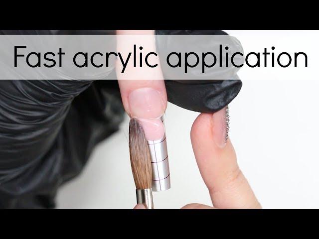 How to apply acrylic on nails like a pro | Fast application & filing tutorial