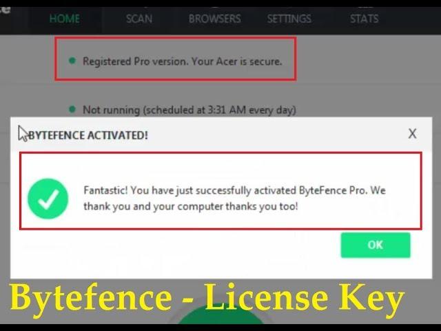 ByteFence Anti Malware Activation Key - Activate ByteFence Pro with License Key