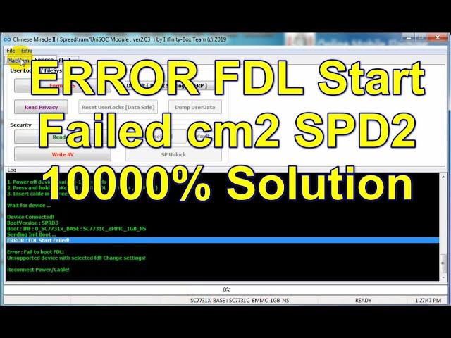 ERROR FDL Start Failed cm2 SPD2 1000% Solution