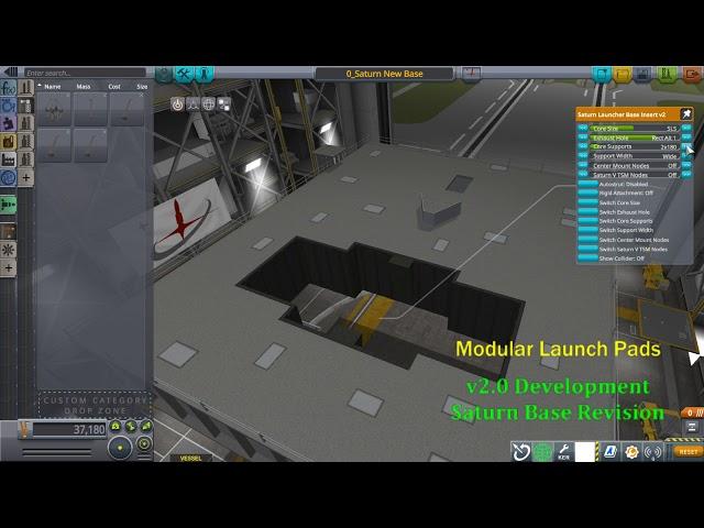 KSP Modular Launch Pads v2 Dev Demo: Final New Saturn Base Insert