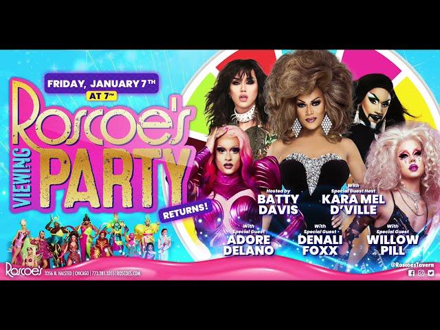 Adore, Denali & Willow: Roscoe's RPDR Season 14 Viewing Party with Batty Davis & Kara Mel D'Ville