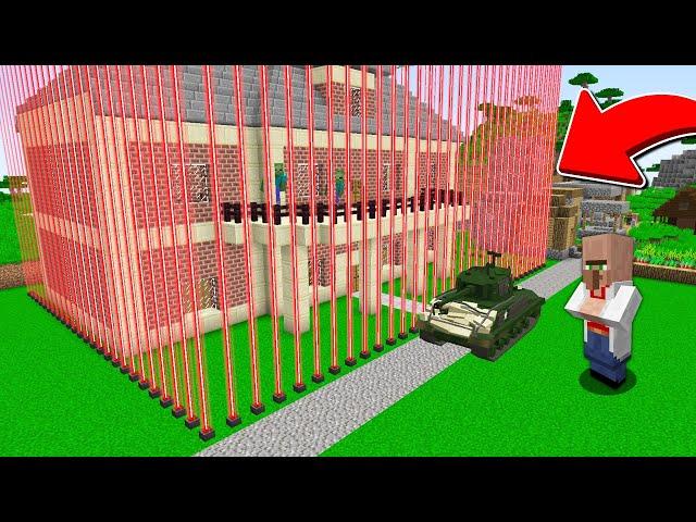 KÖYLÜLER AİLEMİ LAZER EVİNE TUZAKLADI  - Minecraft