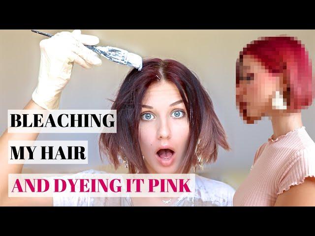 BLEACHING MY HAIR AND DYEING IT PINK