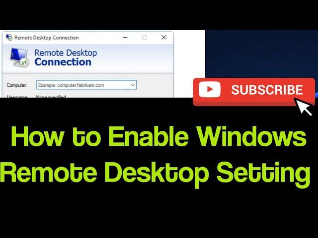 How to Enabled Remote Desktop settings#education#comptech2022#