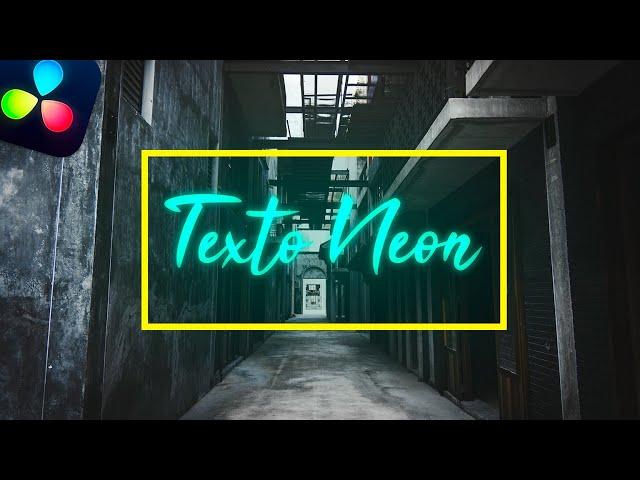 Texto Neon no DaVinci Resolve