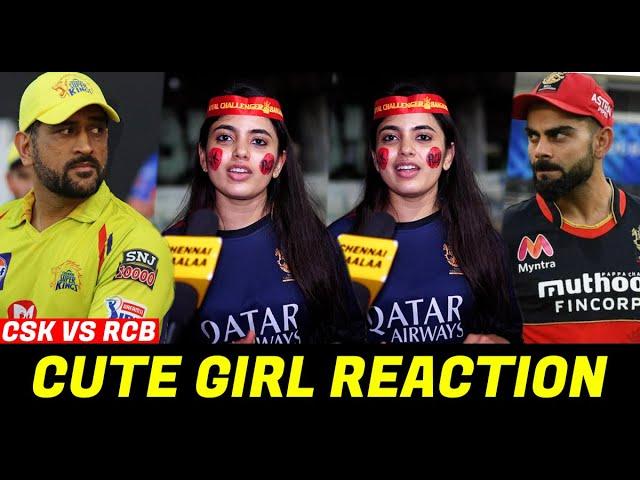 RCB கண்டிப்பா Win பண்ணும்" - Viral RCB Cute Girl Fan Reaction!!! | CSK VS RCB | IPL 2024 | CW!