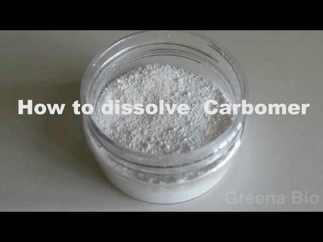 How to dissolve carbomer 940 or carbomer 980 in the water?