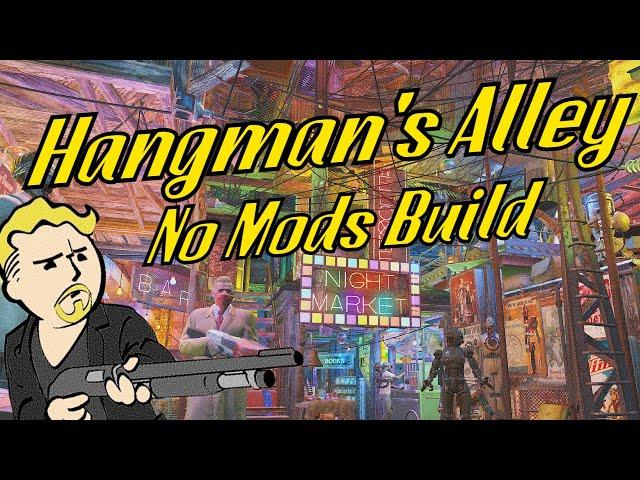 Fallout 4 Hangman's Alley Cyberpunk Settlement Build (No Mods)