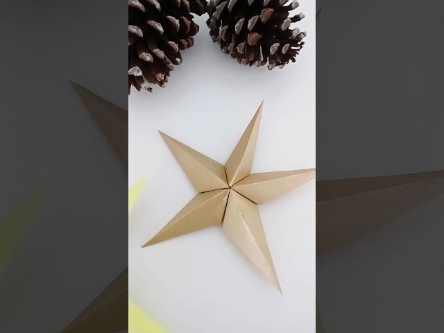 Estrela de Papel 3D #origami #dobradura #natal
