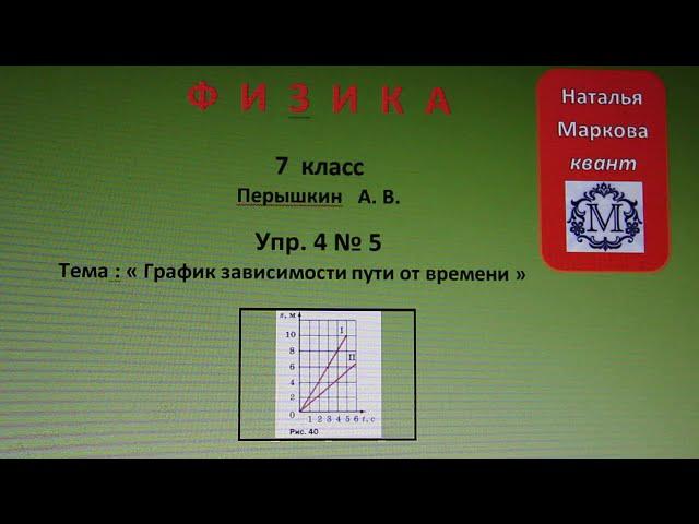 Физика 7 кл (2013 г) Пер §17 Упр 4 №5 . По графикам зависимости путей от времени (рис.40) двух тел,