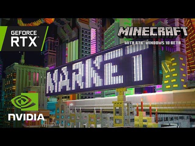 Minecraft with RTX | Neon District RTX
